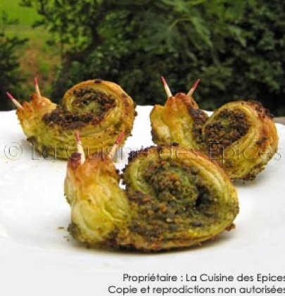 Petits feuilletés rigolos façon escargot !