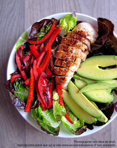 Salade de poulet tex-mex